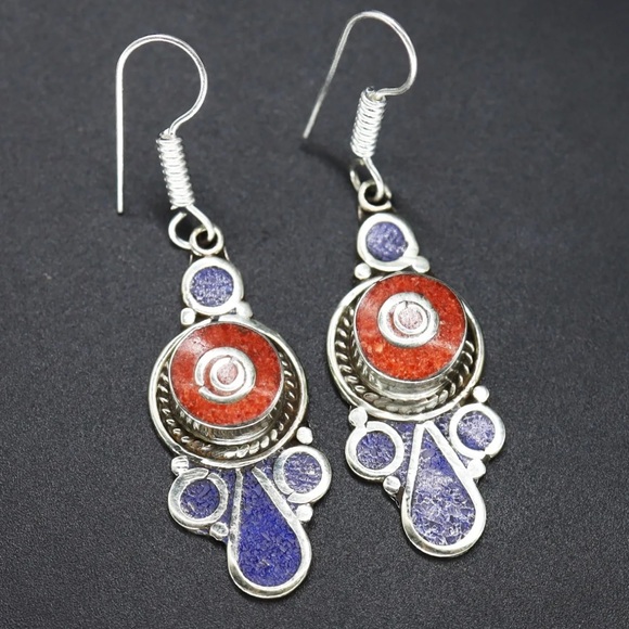 Traditional ethnic Gemstone earrings - Picture 4 of 8